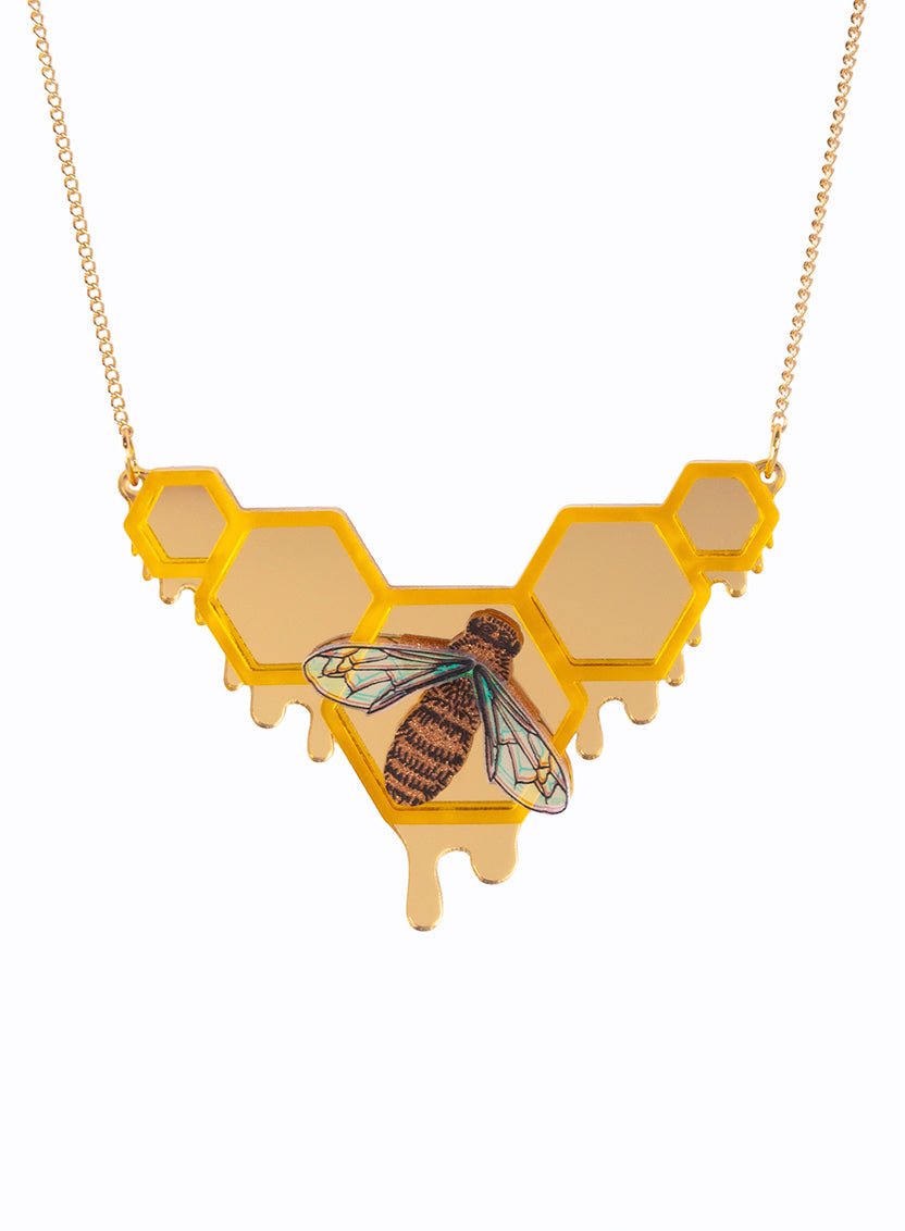 Glistening Honeycomb Necklace