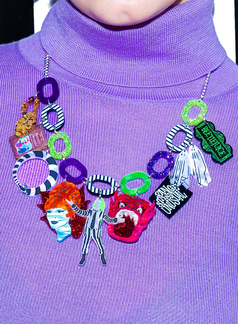 Beetlejuice Charm Statement Necklace