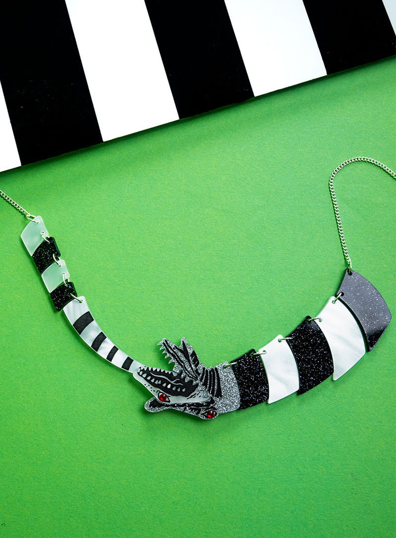 Beetlejuice Sandworm Necklace