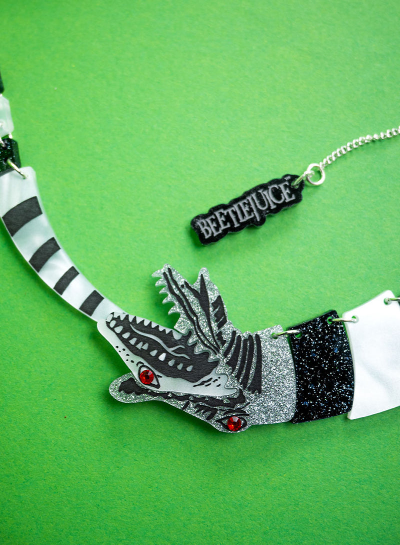 Beetlejuice Sandworm Necklace