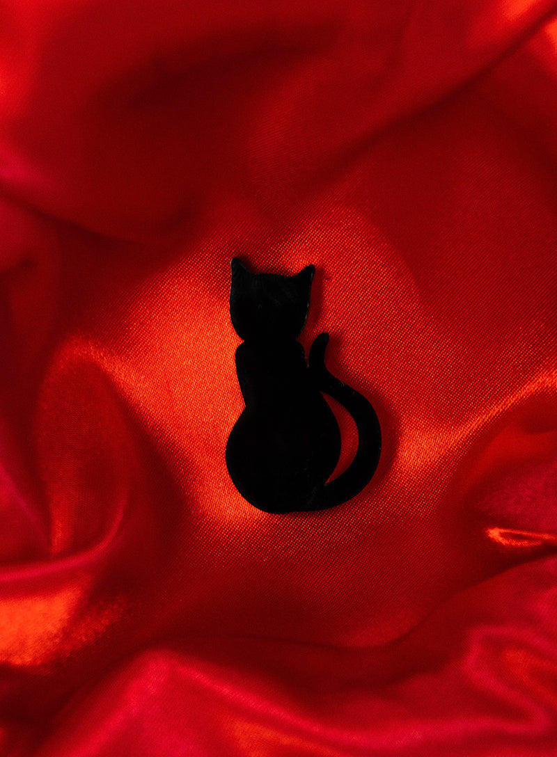 Black Cat Shadow Brooch