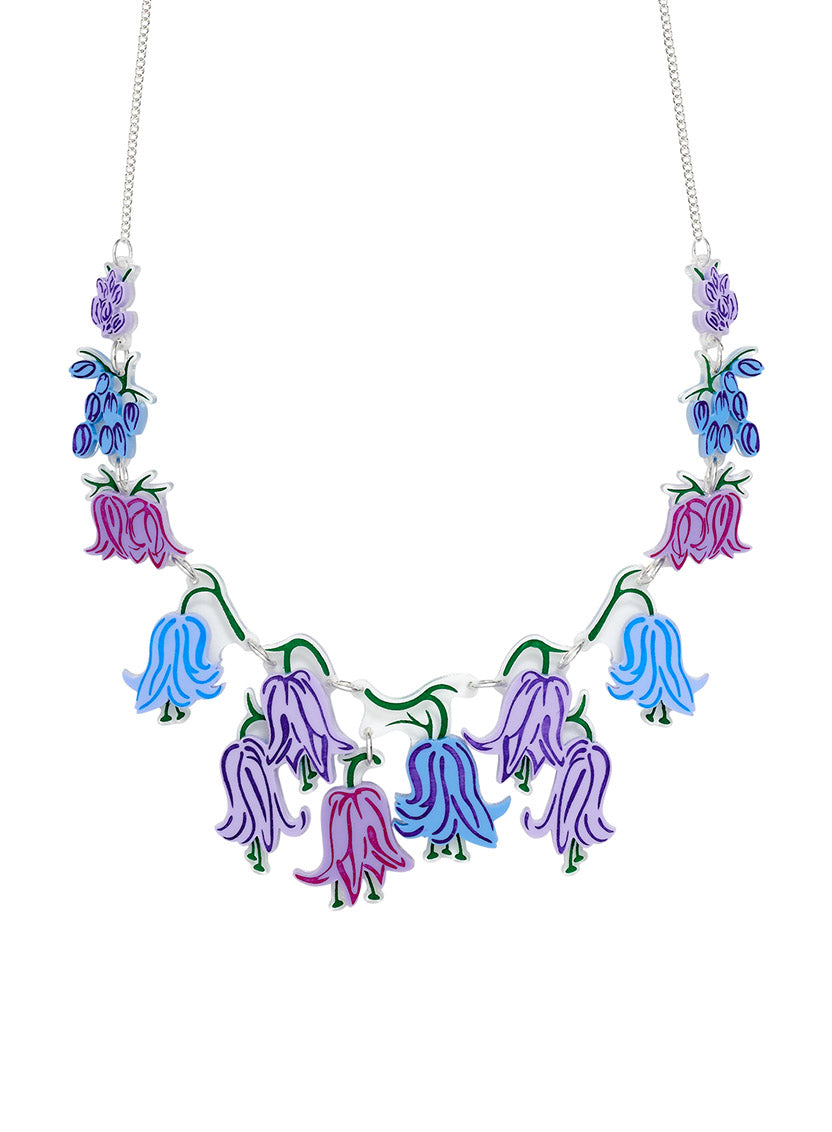 Bluebell Painting Necklace