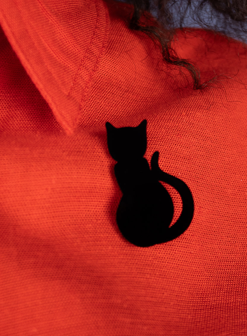Tatty Devine Black Cat Shadow Brooch