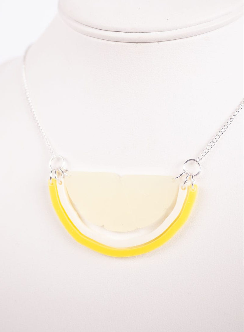 Tatty Devine Citrus Slice Necklace Lemon