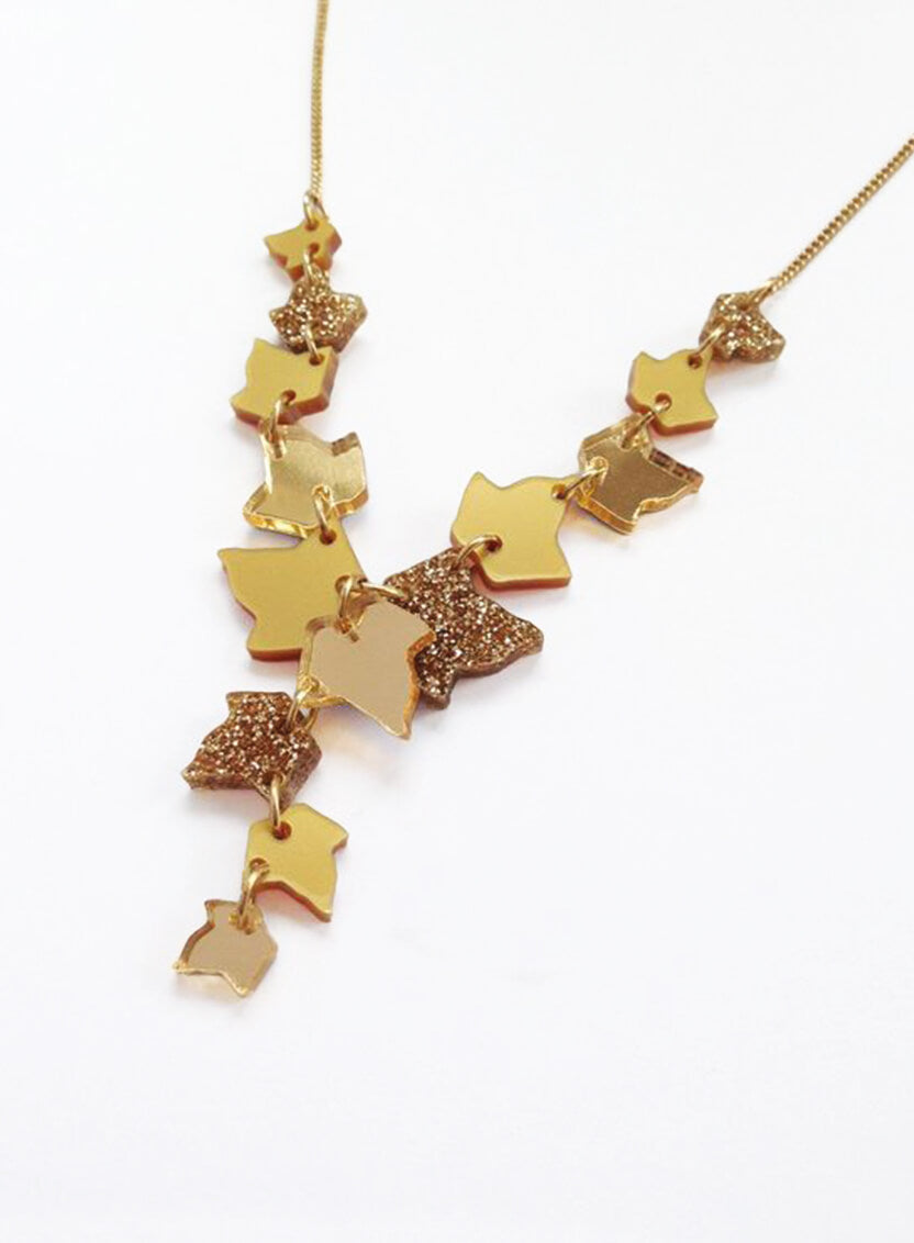 Gold Climbing Ivy Necklace