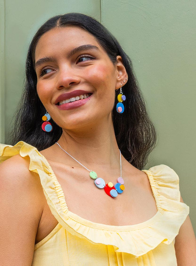 Colourful Dots Necklace and Earrings