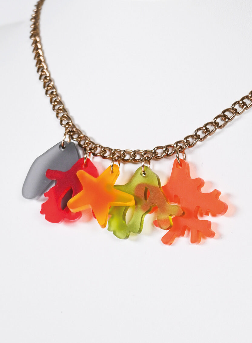 Coral Cluster Necklace Frost