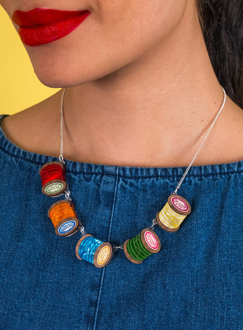 Cotton Reel Link Necklace