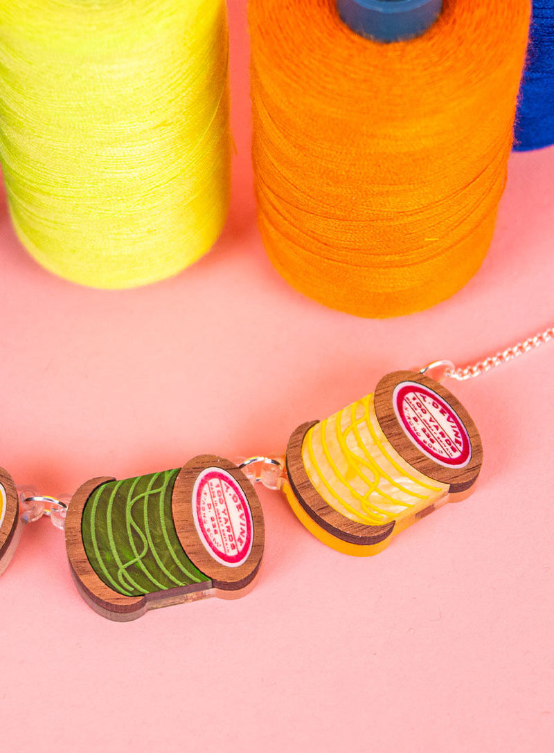 Cotton Reel Link Necklace