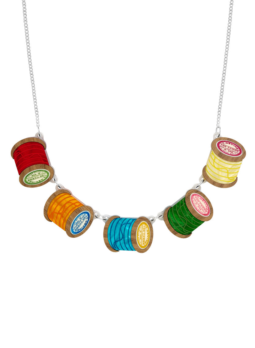 Cotton Reel Link Necklace