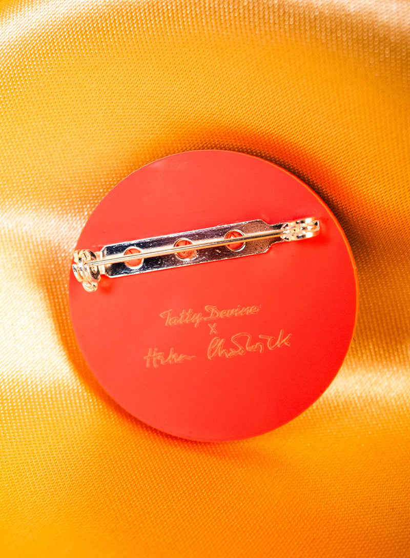 Wreaths To Pleasure Brooch - Teal and Coral