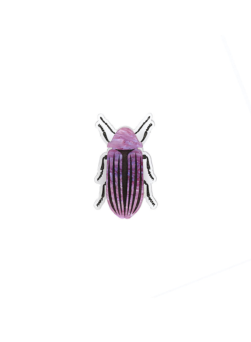 Purple Jewel Beetle Brooch