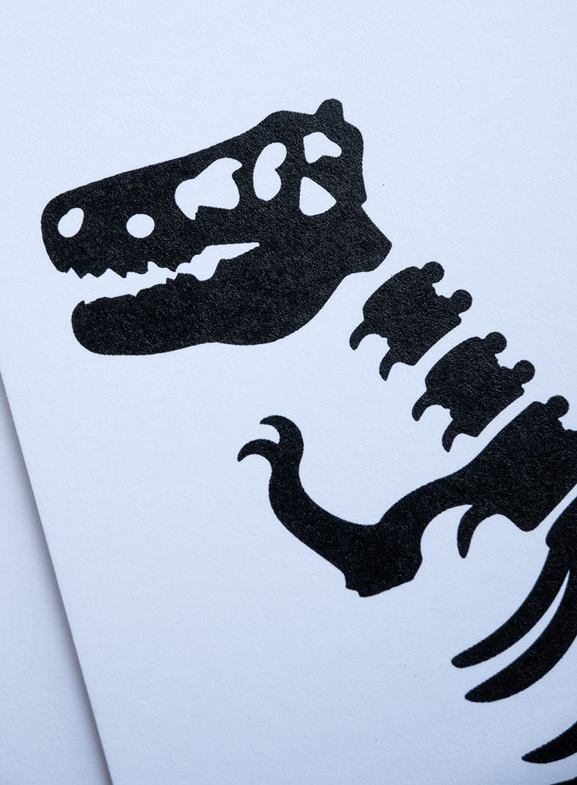 Dinosaur Art Print Black Model