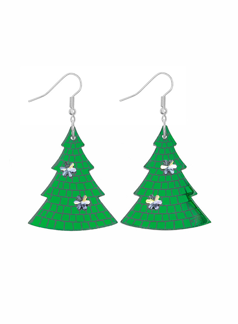 Disco Christmas Tree Earrings