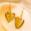 Earrings - Golden Heart Drop Earrings