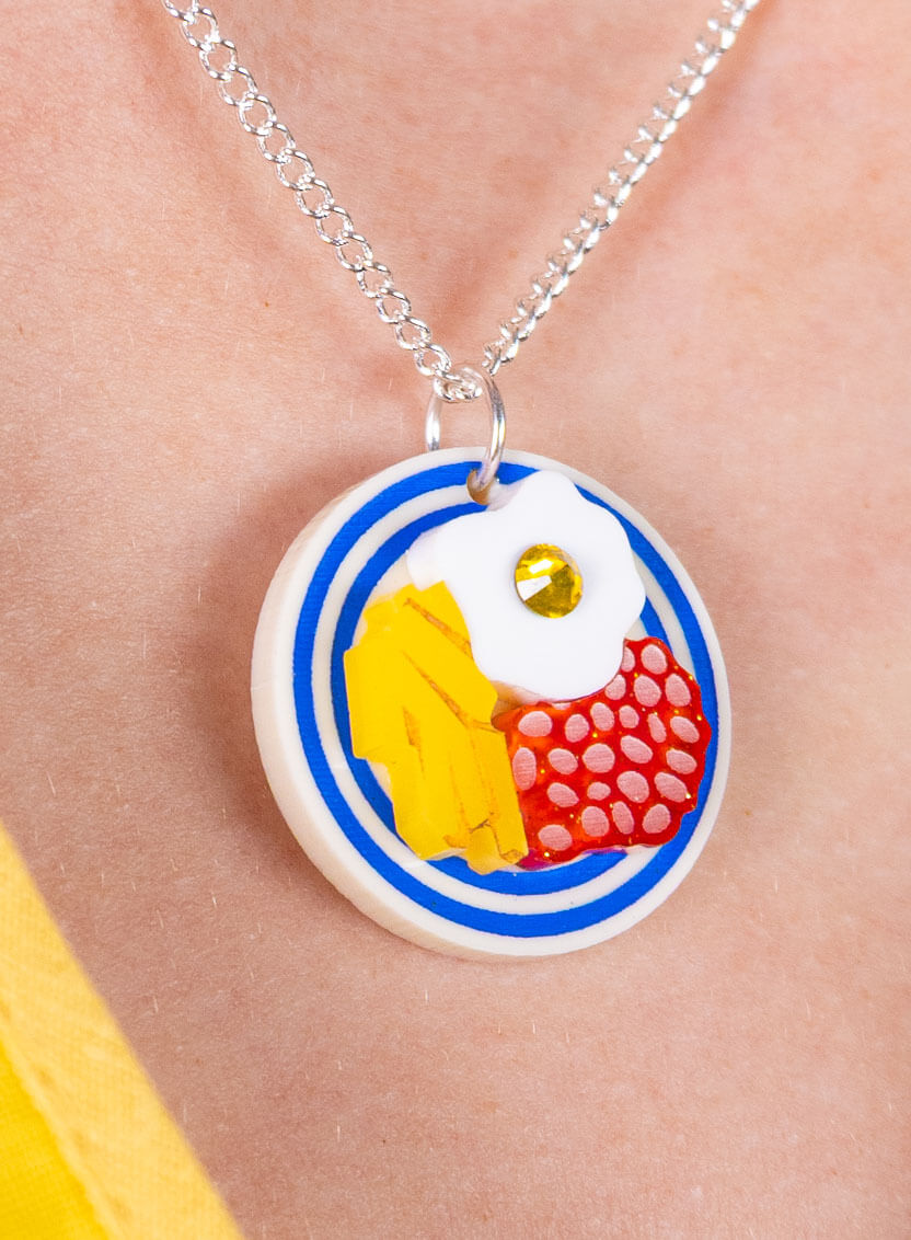 Eggs, Chips and Beans Pendant