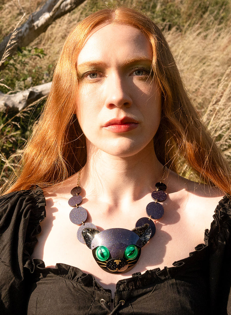 Enchanted Cat Statement Necklace