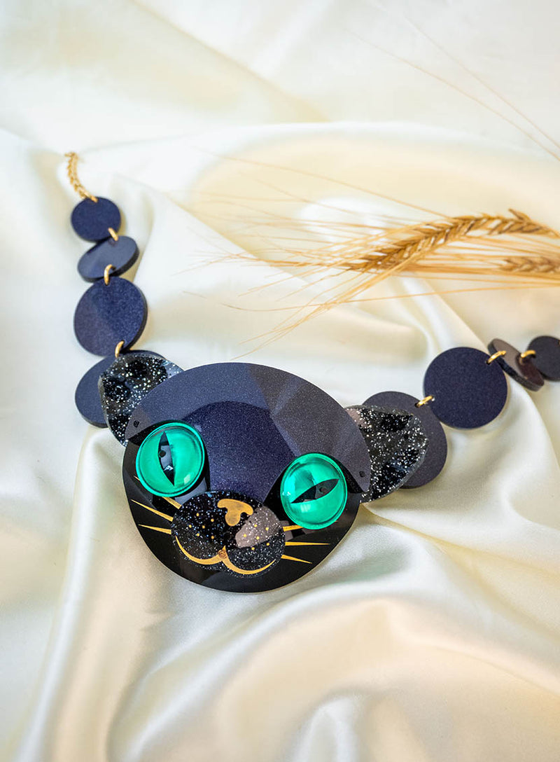 Enchanted Cat Statement Necklace