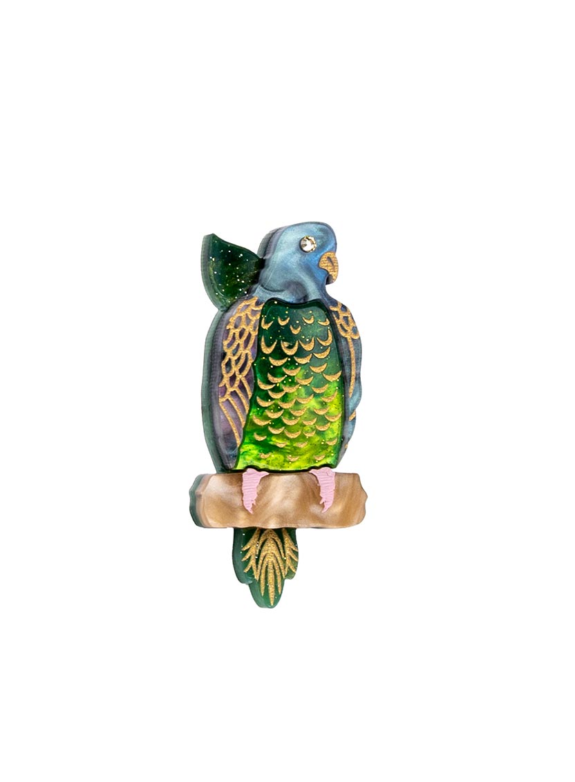 Frida Kahlo Parrot Brooch