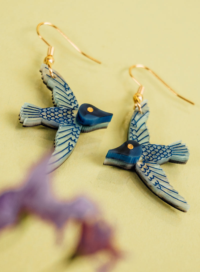 Frida Kahlo Hummingbird Earrings