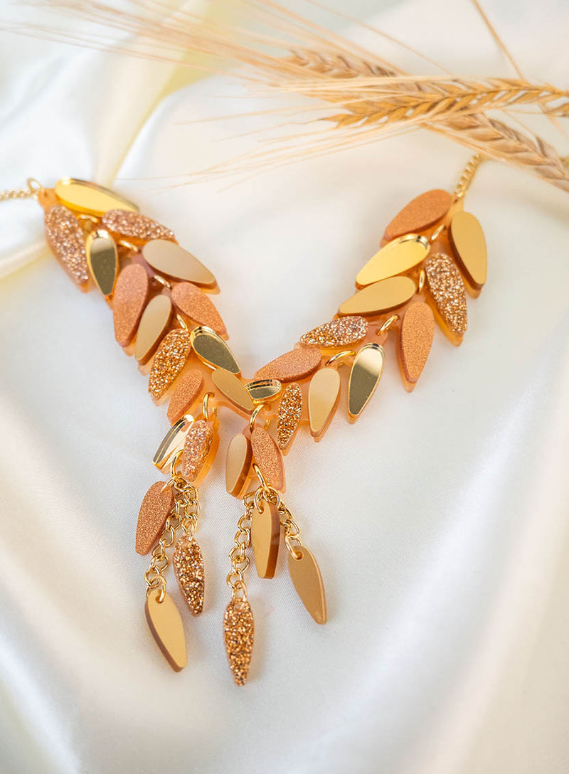Golden Wheatsheaf Necklace