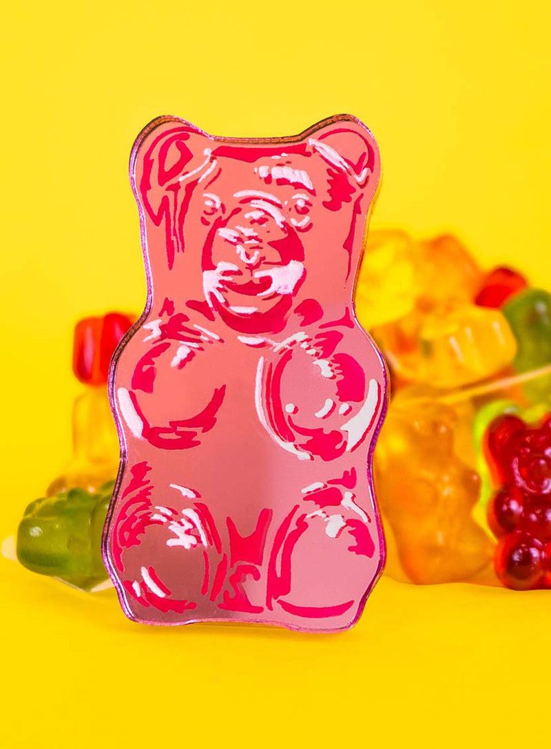 Gummy Bear Brooch - Pink