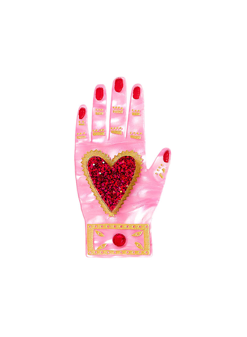 Heart in Hand Brooch The Printed Peanut
