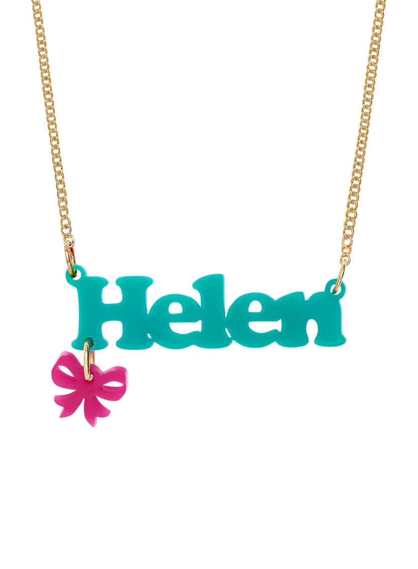 Custom Name Necklace with charm by Tatty Devine.