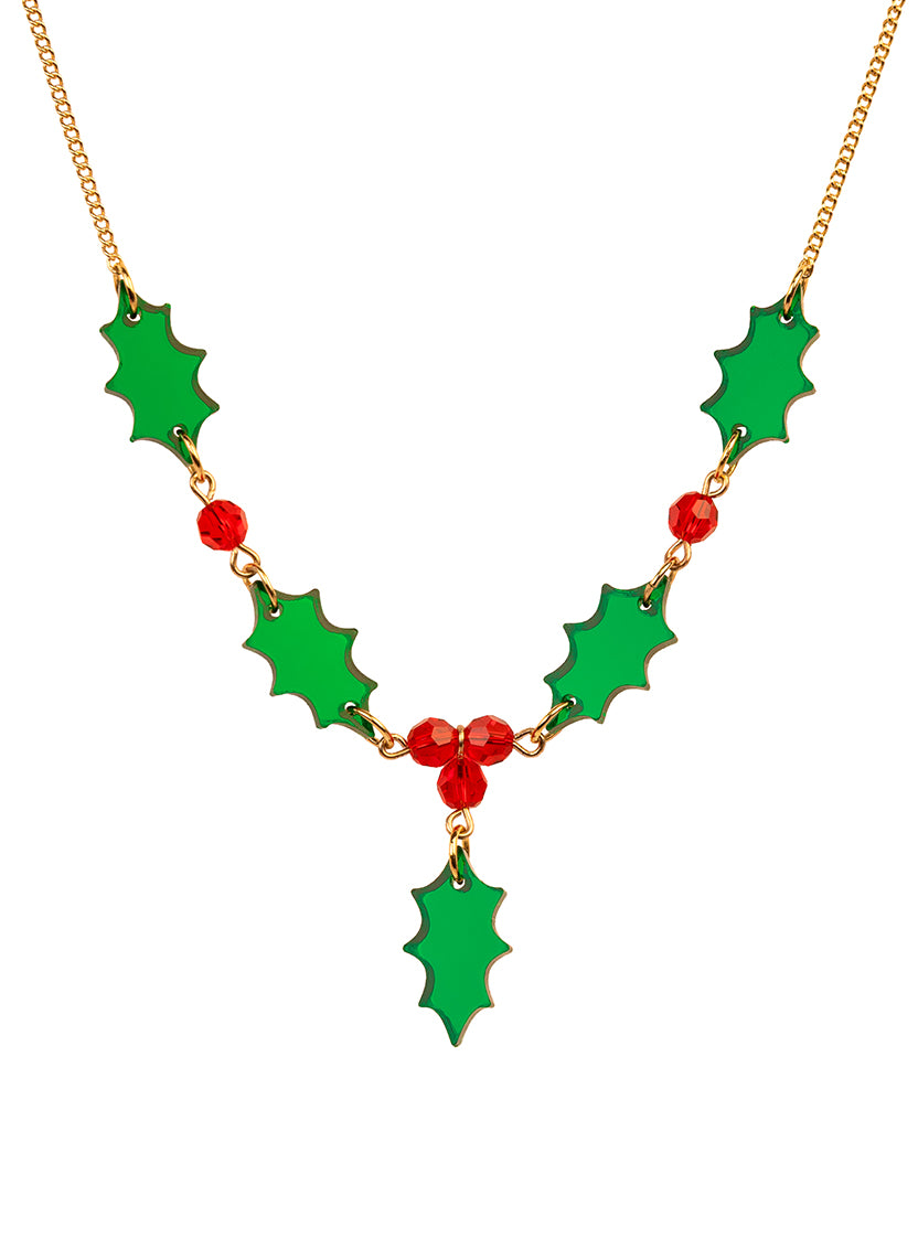 Holly Berry Garland Necklace