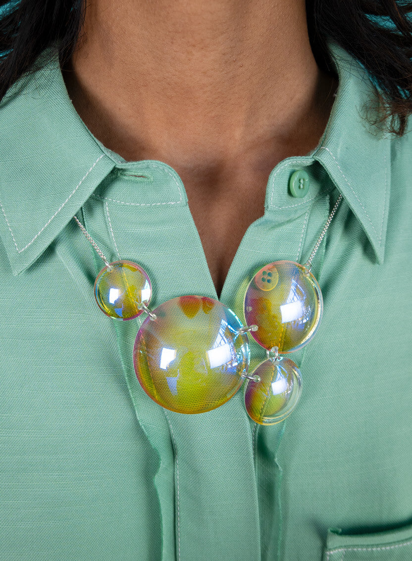 Iridescent Bubbles Necklace