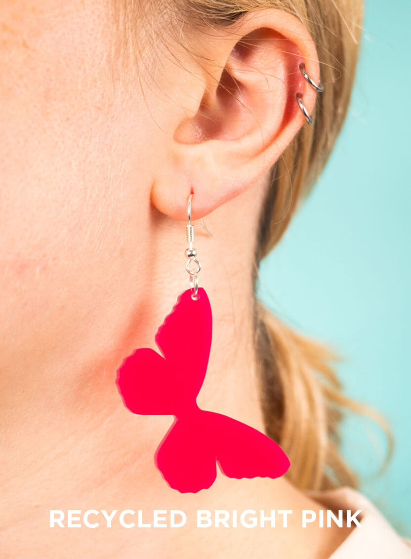 Large butterfly earrings sales