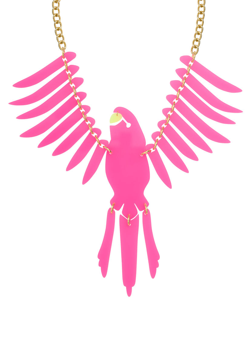 Limited Edition Pink Parakeet Necklace