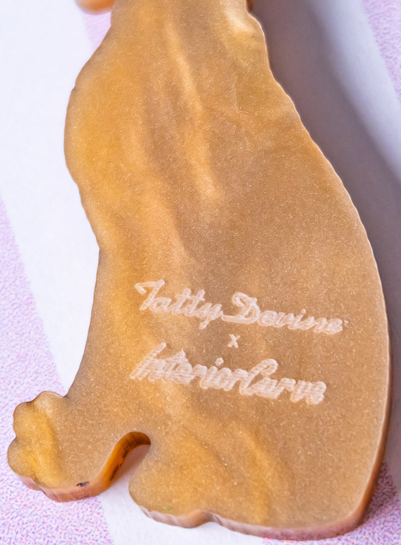 Leopard Lamp Shade Earrings Iridescent