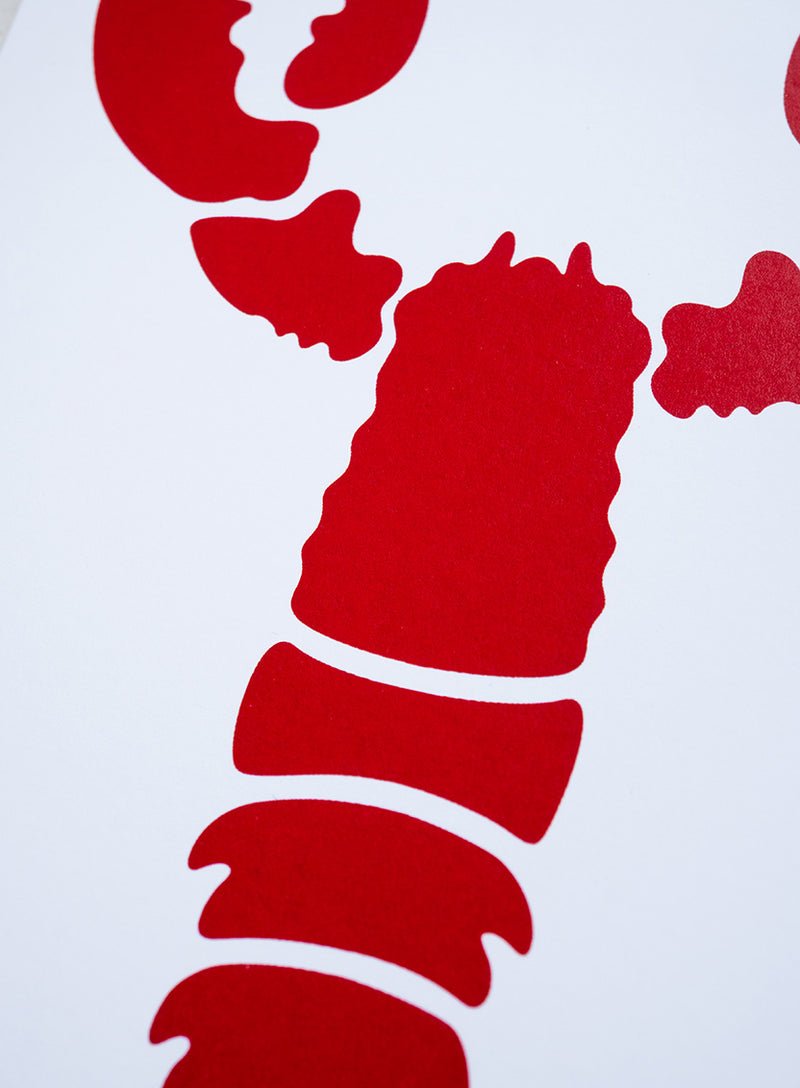 Lobster Art Print Red Closeup