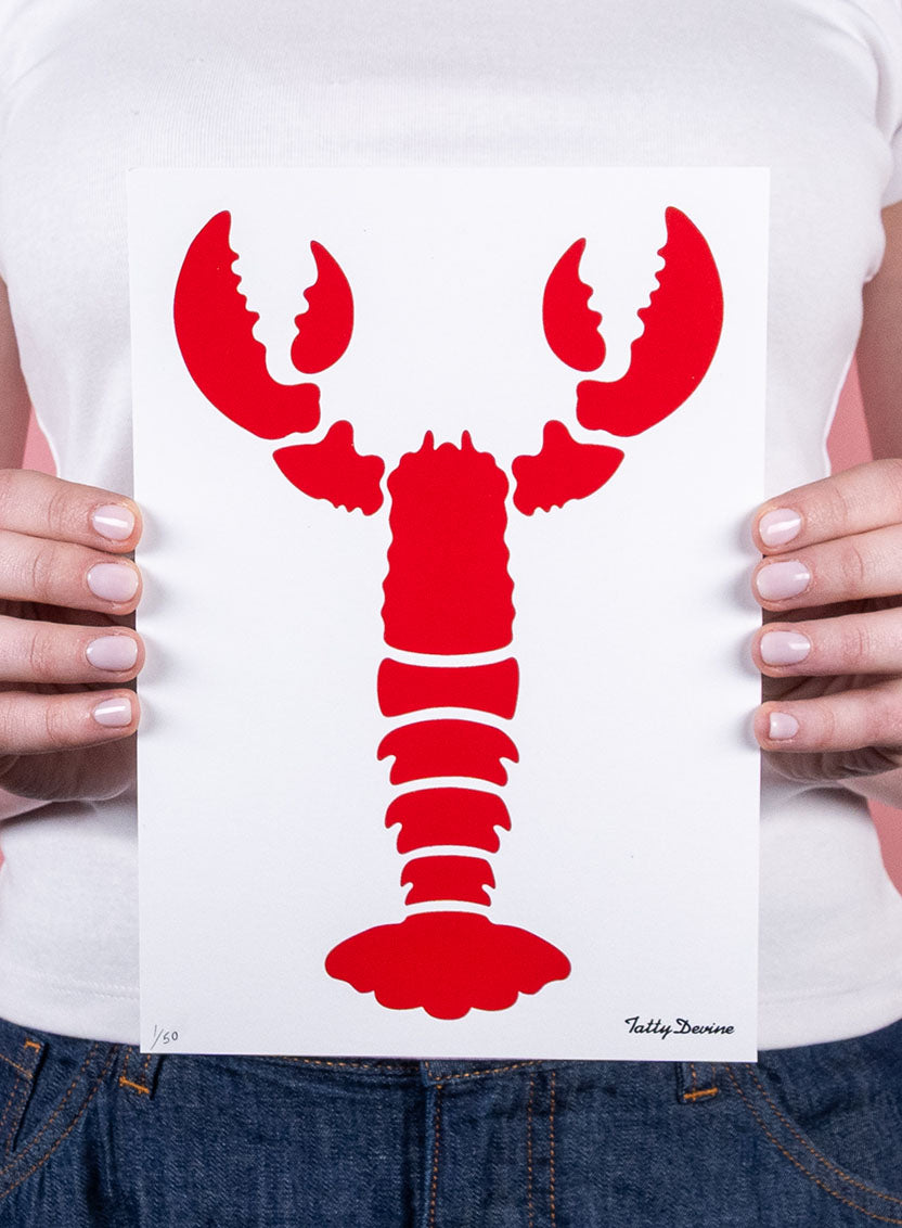 Lobster Art Print Red Model
