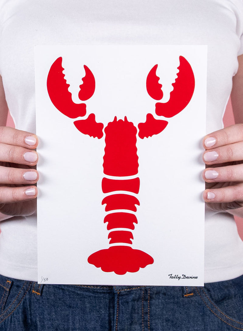 Lobster Art Print Red Model
