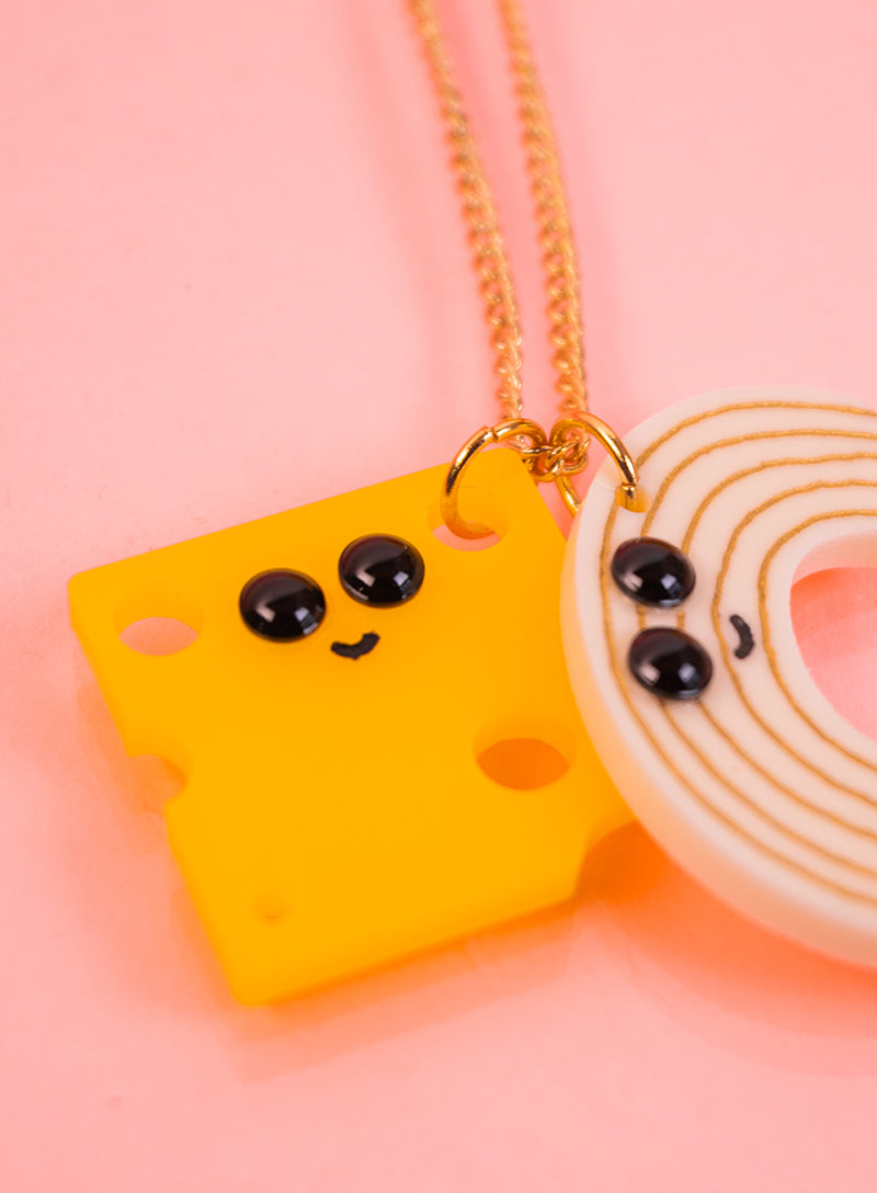 Mac and Cheese Pendant Necklace