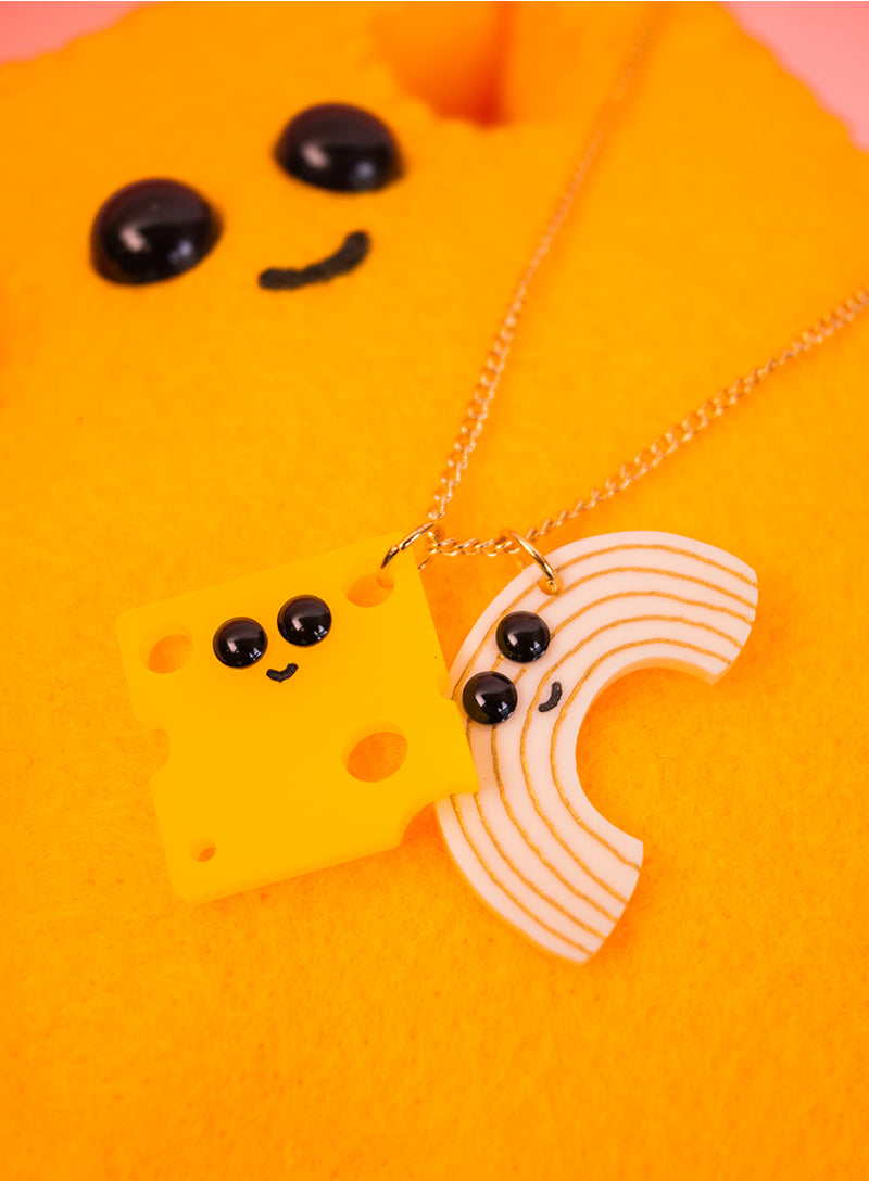 Mac and Cheese Pendant Necklace