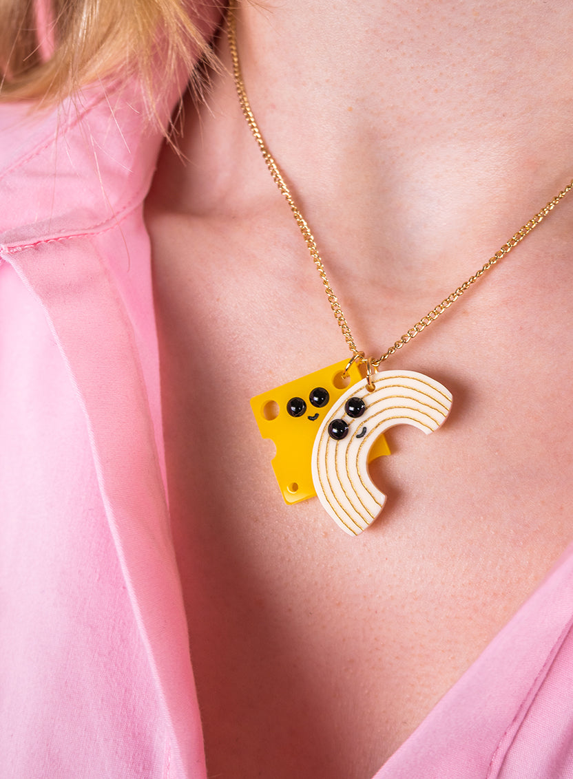 Mac and Cheese Pendant Necklace