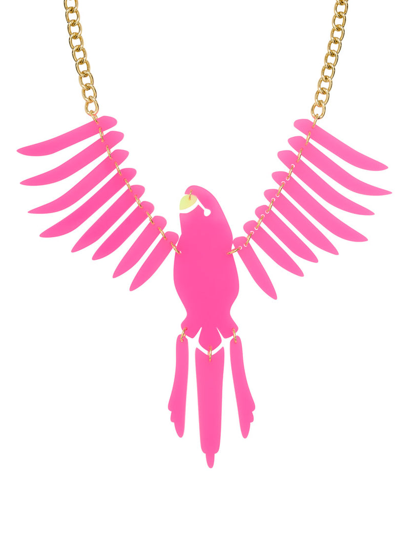 Pink Parakeet Necklace