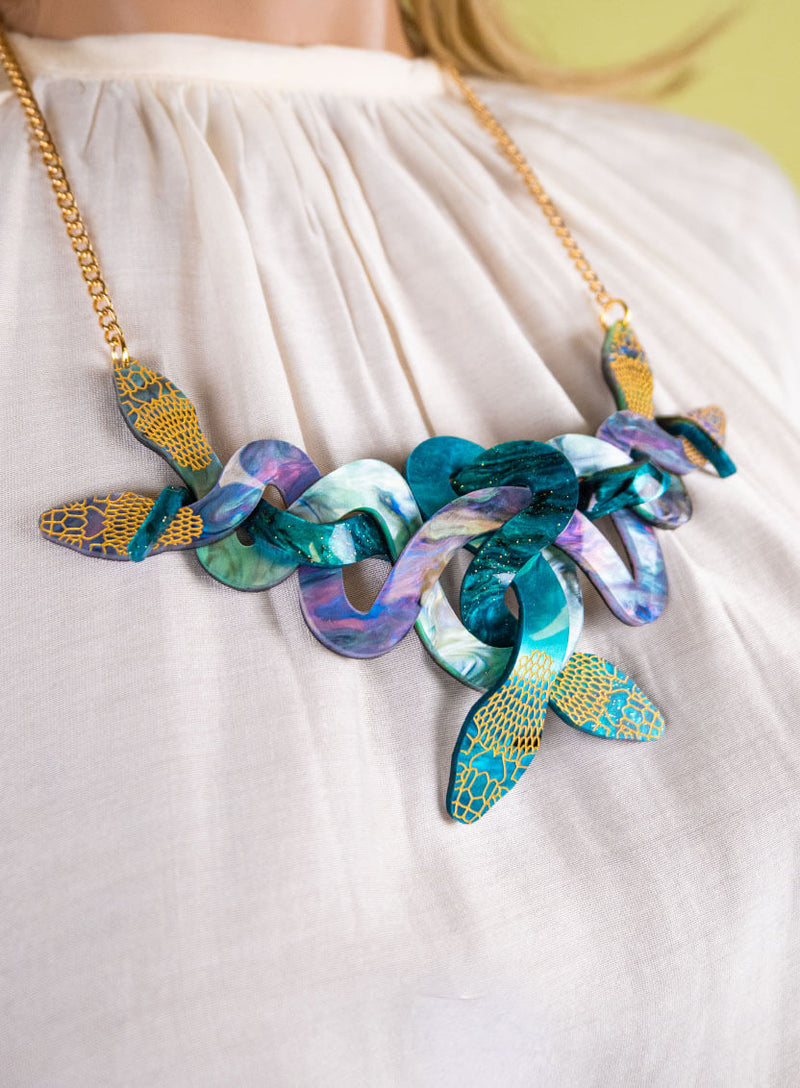 Medusa Necklace Closeup