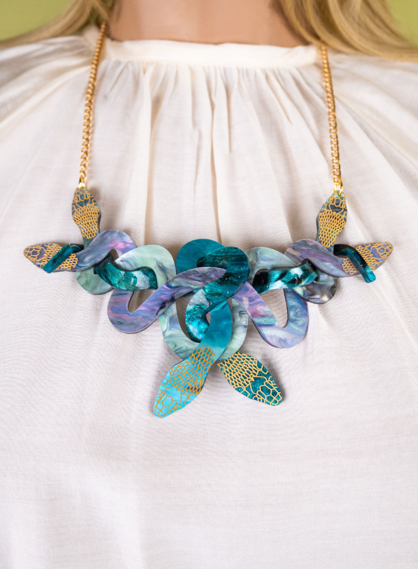 Medusa Snakes Necklace