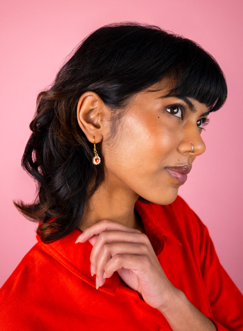 Mini Immaculate Heart Earrings