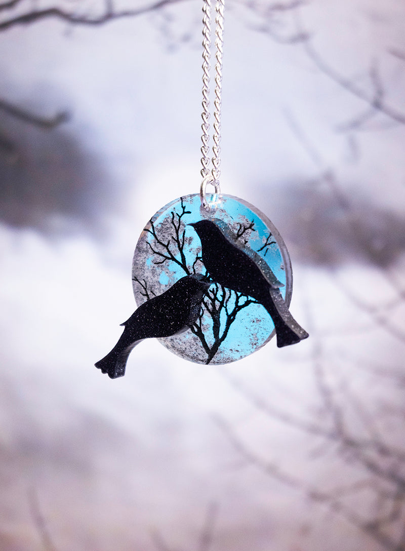 Moonlit Birds Pendant