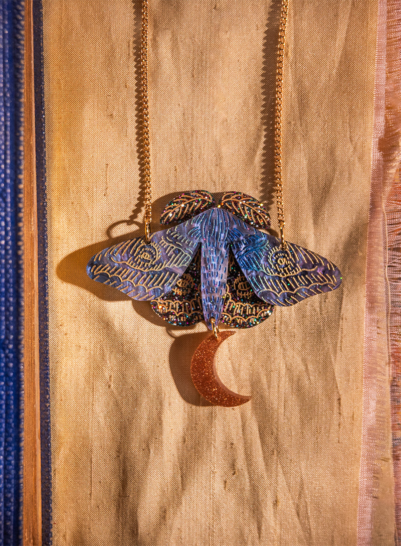 Midnight Moth Necklace