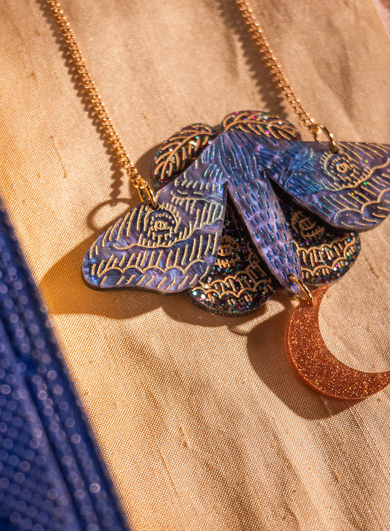 Midnight Moth Necklace