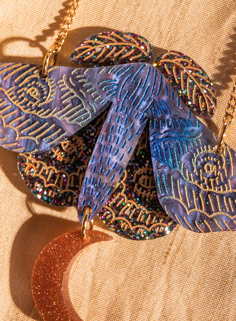 Midnight Moth Necklace