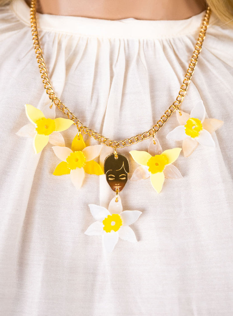 Narcissus Necklace Closeup