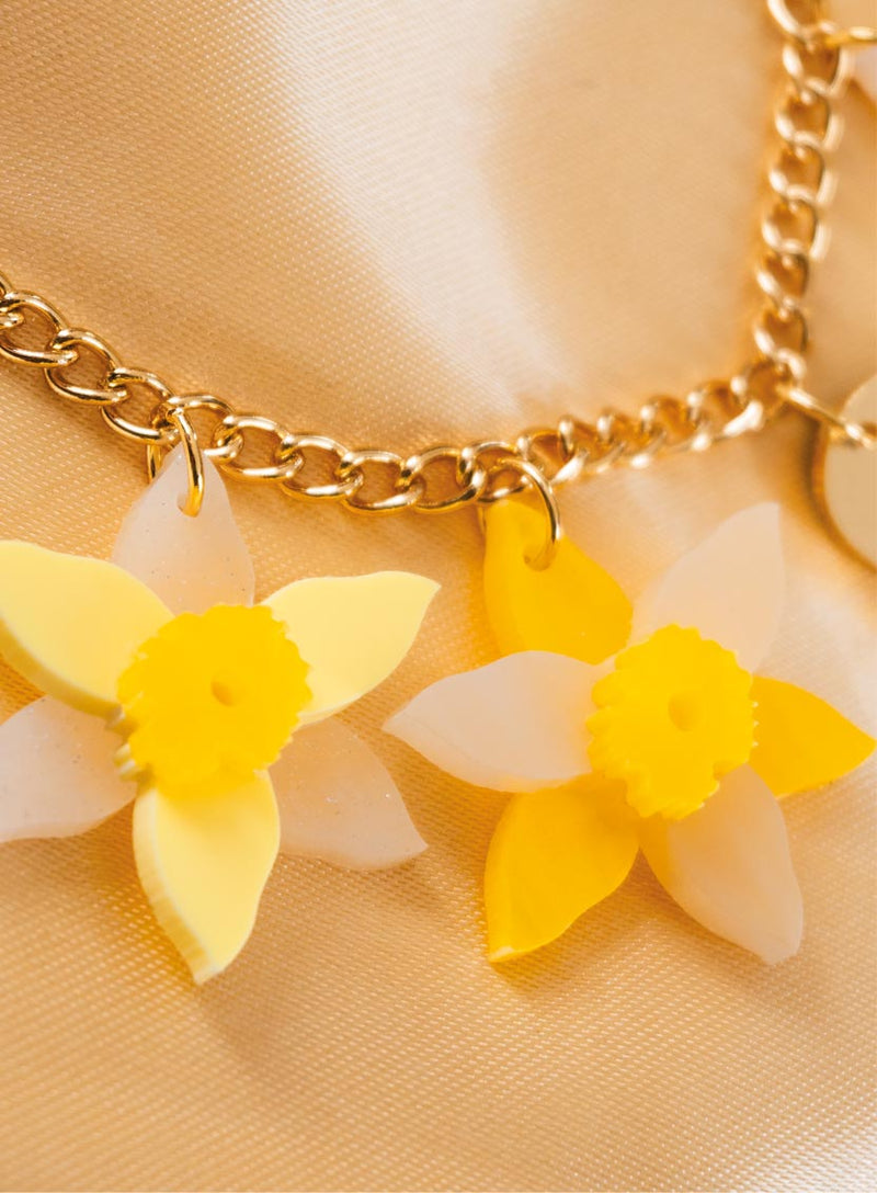 Narcissus Necklace Flatlay