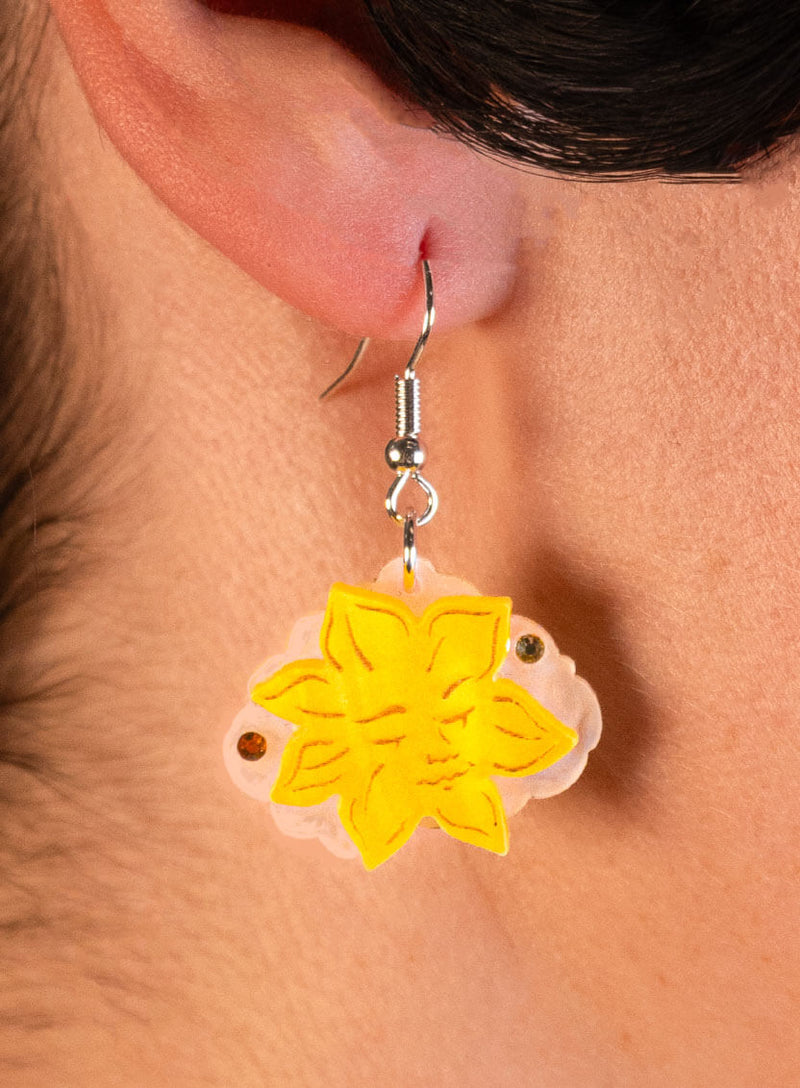 North Wind And Sun earrings Sun Closeup